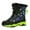 Green, variant on Kids Waterproof Snow Boots with Hook & Loop - Plush Lined Thick Sole Winter Shoes, Non- Comfortable Boots for Boys & Girls,Size:12-12.5 Years
