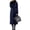 Navy Blue, variant on Women's Double Breasted Long Trench Coat Classic Lapel Peacoat with Belt Fall Winter Casual Overcoat