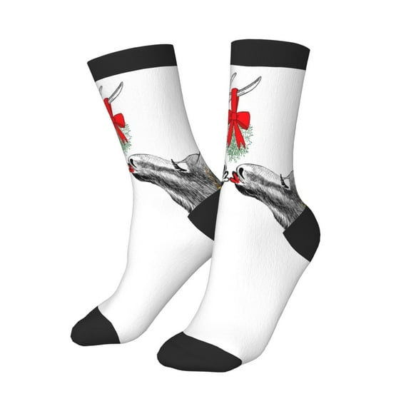 Kids Girls Boys Socks - Funny Christmas Moose Comfort Breathable Crew Socks for Boys Girls Kids, Soft Athletic Running Socks for Boys Socks 6-10 Years Old