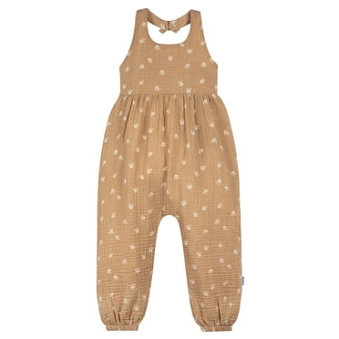 Gerber Toddler Girl Halter Neck Romper, Sizes 2T-5T