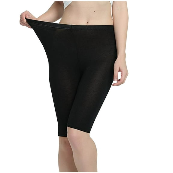 Sakmal Black Shorts for Women Trendy Leggings Shapewear High Waisted Solid 9" Athletic Shorts