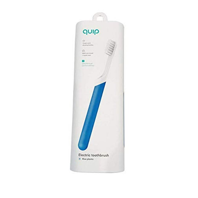 Quip Brosse à Dents Électrique - Bleu - Brosse Électrique et Support de Voyage (Nouvelle Édition)