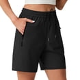 thumbnail image 1 of Women's Hiking Shorts Stretch Lightweight Quick Dry Athletic Comfy Summer Long Shorts with 2 Zipper Pockets, XL, 1 of 3