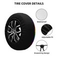 thumbnail image 2 of Naloa Bright Rainbow PVC Leather Spare Tire Wheel Cover Spare Tire Cover, for Car Truck SUV Camper Trailer Universal Fit(14-17in)-15 inch, 2 of 6