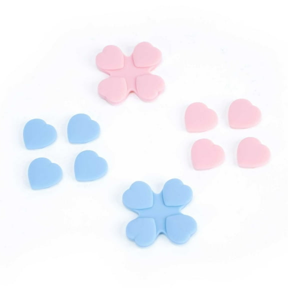 GeekShare 4PCS Heart Button Caps Compatible with Nintendo Switch/OLED- Pink & Blue