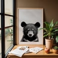 thumbnail image 6 of baby bear - Photography Animal Black and White Wildlife Portrait Nature Minimalist Oak Framed Wall Art Print 12 x 18 inches, 6 of 59
