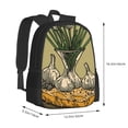 thumbnail image 2 of Balery Vintage Garlic Bread Illustration Backpack for Men and Women - Durable 600D Oxford Cloth -Large Capacity, Water-Resistant School, Travel, and Hiking Bag, 2 of 7
