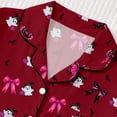 thumbnail image 5 of TGPMGRZ Women's Halloween Pajamas Classic Fit Button Down Shirts Matching Pj Shorts Halloween Couple Pajamas, 5 of 9