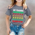 thumbnail image 2 of MEZZALL T-Shirt pour Filles Tout-Petits Imprimé Floral Col Rond Manches Courtes T-Shirt Décontracté Mignon, 12-13 Ans, 2 of 6