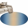 thumbnail image 2 of Navy Blue Ombre Round Area Rug 4ft, Modern Yellow Gradient Farmhouse Art Washable Non-Slip Circle Rugs for Bedroom Living Room Kitchen, Soft Non Shedding Circle Carpet for Dining Room Dorm, 2 of 9