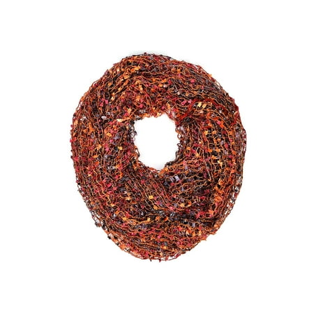 Renaissance Dark Bronze Wall - Crochet Confetti Infinity Loop Scarf (Bronze)