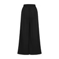 thumbnail image 4 of QUINDOS Women Pants Wide Leg High Waisted Full Length Casual Trousers Drawstring Loose Pants with Pockets, 4 of 5
