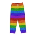 thumbnail image 4 of Haiem Colorful Glitter Rainbow Women's Pajama Pants Ultra Lightweight Pjs Bottoms Sleepwear Bottom Pants With Pocket Drawstring-Medium, 4 of 9