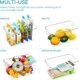 thumbnail image 5 of Contenedores organizadores de despensa de plástico transparente, 6 piezas de contenedores de almacenamiento de alimentos con asa para refrigerador, refrigerador, gabinete, cocina, encimeras, alacena,, 5 of 7