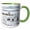 Green/White, variant on 3drose, Playing in the Snow, Deer and Pheasants, 15oz Two-tone Red Mug