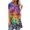 Purple, variant on IROINNID Summer Tops For Women Summer Printed Round-Neck Loose Short Pullover Sleeve Tops Spring Saving