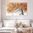 thumbnail image 2 of Elephant Stock Oriental Prosperity Tree Wall Art - Horizontal Multi Panel Canvas - Living Room Wall Decor - Floral And Botanical Multi Panel - Beige And White Decor By Ashvin Harrison - 50" x 32", 2 of 8