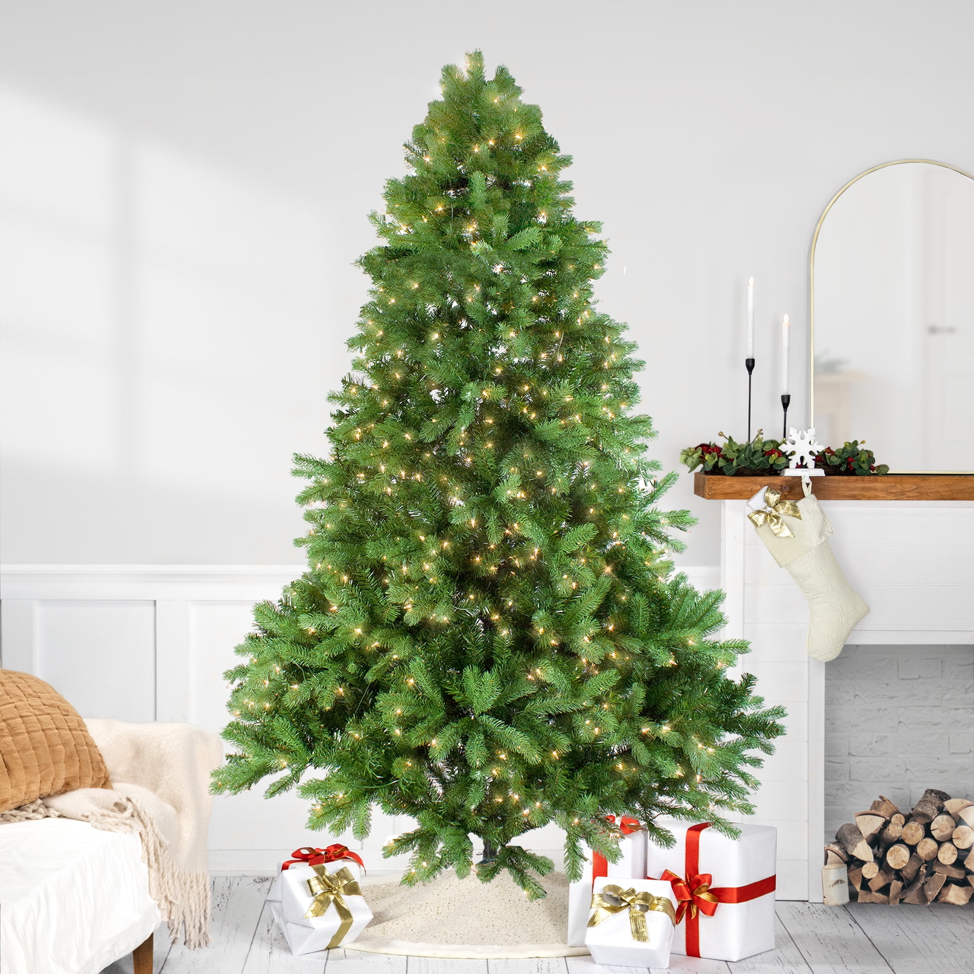 Northlight 6.5ft Artificial Noble Fir Pre-Lit Full Christmas Tree