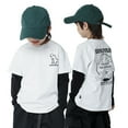 thumbnail image 6 of Esaierr 1-10Y Boys Cotton T-Shirt Sweatshirts for Toddler Kids Boys Long Sleeve Pullover Tops False Two-Piece Bottoming Shirt Casual Fall Tees, 6 of 9
