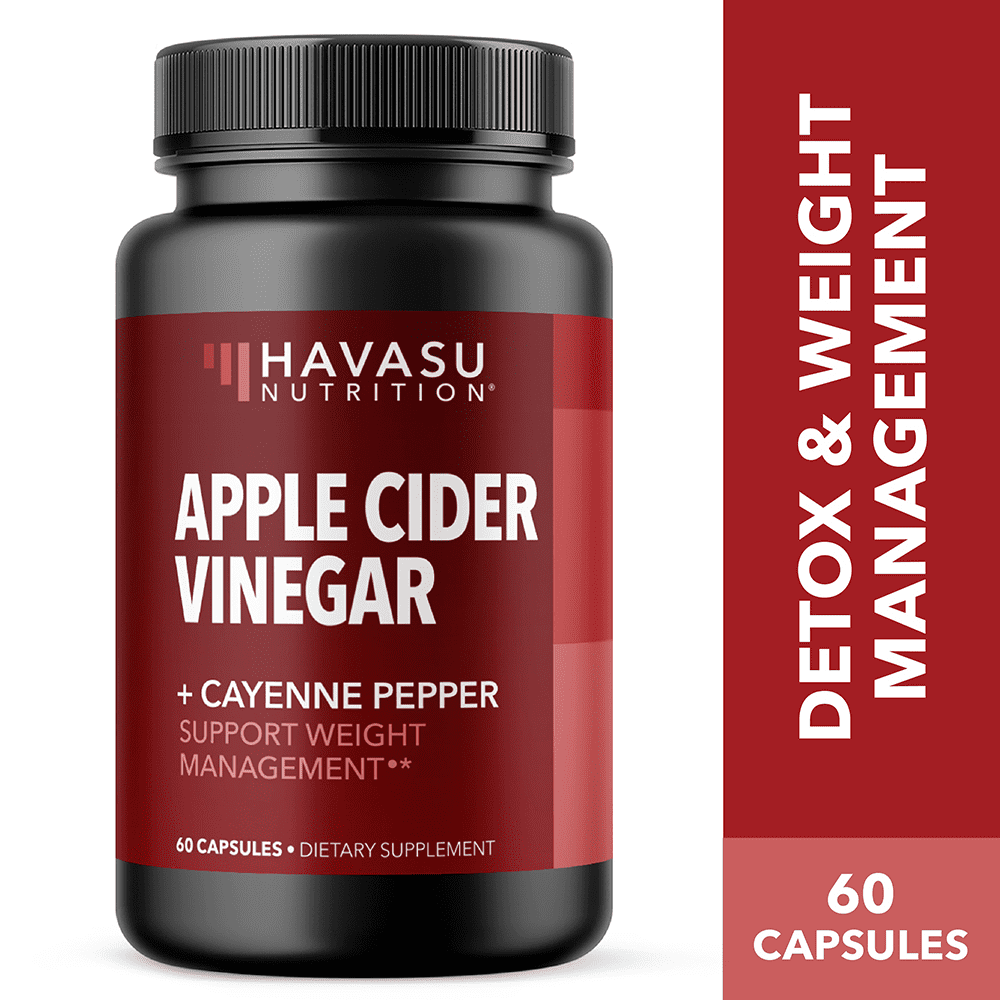 Havasu Apple Cider Vinegar Capsules 500mg 20mg Cayenne Pepper