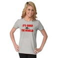 thumbnail image 4 of Ohio vs World Motivational OH Pride Womens Fitted Plus Size Graphic Tee Brisco Brands 2X, 4 of 5