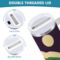 thumbnail image 3 of Yayeee 30oz Stainless Steel Tumbler with Straw and Handle Double-Wall Insulated Travel Water Bottle, Purple Mountain, 3 of 8