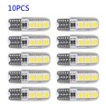 thumbnail image 1 of 10pcs 12v White Silicone Housing T10 194 W5W T10-5050-6SMD Canbus Automotive LED Signal Lights W5W T10 194 168 W5W COB 4SMD LEDs, 1 of 5