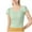 *1-Green, variant on VBVC Short Yoga Crop Tops for Women,Women's Slimming Side Strap Top,Ladies V-Neck Cropped Athletic Shirts Gym Tee T-Shirts,6.29,Size