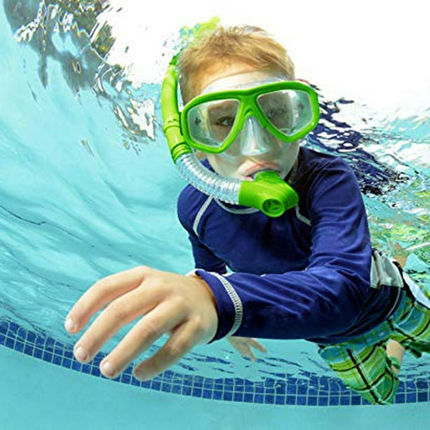 Enfants Plongée Masque Respirant Tube Anti-Choc Lunettes de Natation Bande  Snorkeling Accessoires Sous-Marins Ensemble 