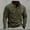 B_ Army Green, variant on Men's Vintage Stand Collar Fleece Sweatshirt Stylish 2025 Fall Winter Button Up Long Sleeve Pullover Outerwear Tops Gray S