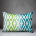 thumbnail image 2 of Creative Products Gradient Ikat Blue Green 14x20 Indoor / Outdoor Pillow, 2 of 2
