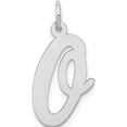 thumbnail image 1 of 14K White Gold Large Script Letter O Initial Charm Made In United States yc663o, 1 of 6