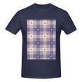 thumbnail image 4 of Bingfone Heart Check Plaid Men'S Loose Fit Short-Sleeve Pocket T-Shirt, 4 of 7