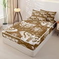 thumbnail image 2 of Homewish Death Moths Zipper Queen Comforter Set with Fitted Sheet and 2 Pillowcases,Goth Halloween Skull Zipper Bedding Set,Yellow Purple,Reversible,4pcs, 2 of 8