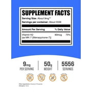 BulkSupplements Vitamin K2 MK7 Powder - 50 Grams (8.8 oz)