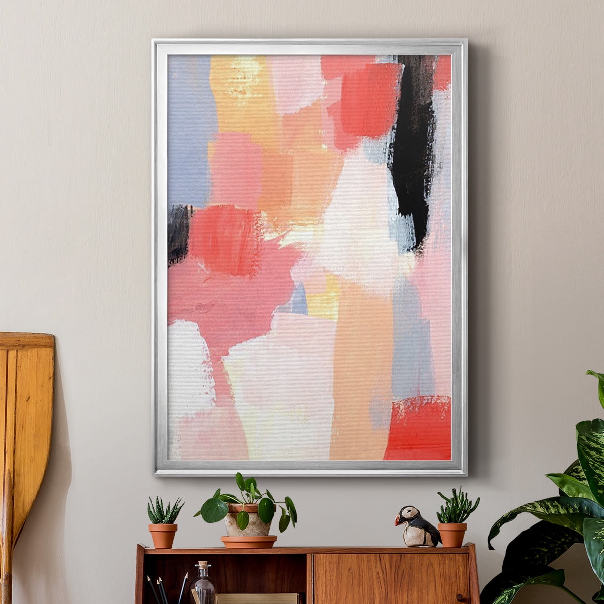Aerial Scarlet I Premium Framed Print, in Gold, Black, or Silver - Ready to Hang