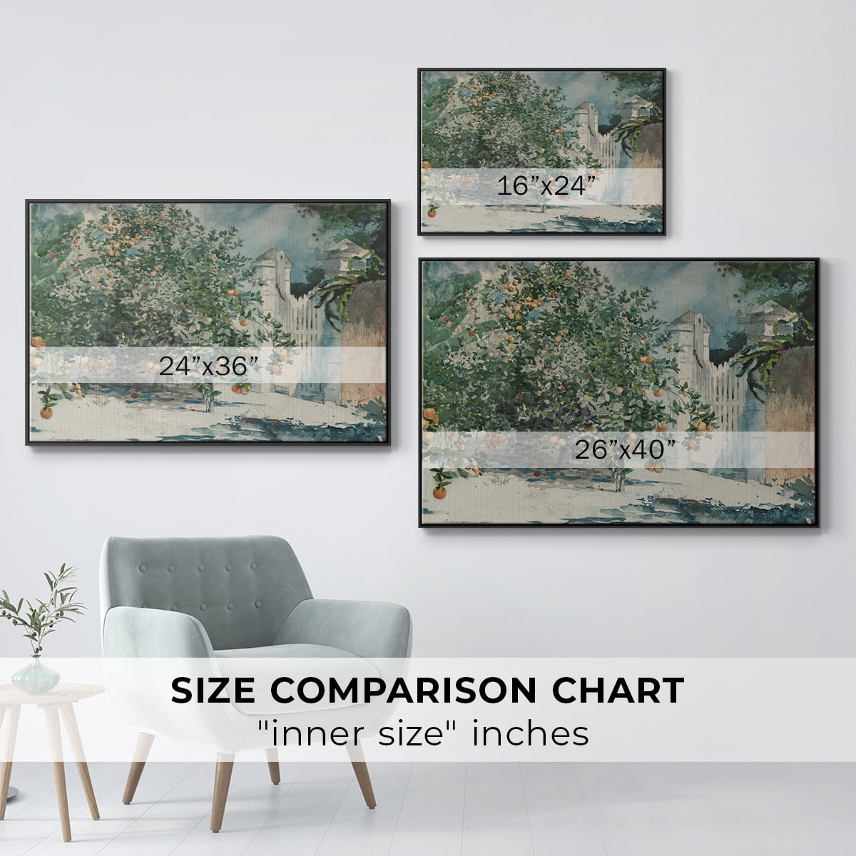 Vintage Botanical Print-L By Wexford Home Framed in Black Wood Gallery Wrapped Canvas 25 in. x 37 in.