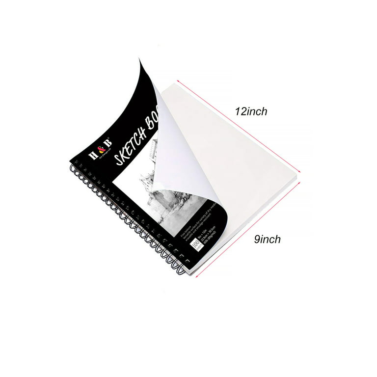 Artisto 9x12 Premium Sketch Book Set, Spiral Bound, Pack of 2, 200 Sheets  (100g/m2), Acid-Free Drawing Paper, Ideal for Kids, Teens & Adults.
