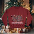 thumbnail image 2 of Funny Christmas Lights Sweatshirt – ‘I’m Fine’ Holiday Graphic, Available in All Sizes & Colors, 2 of 2