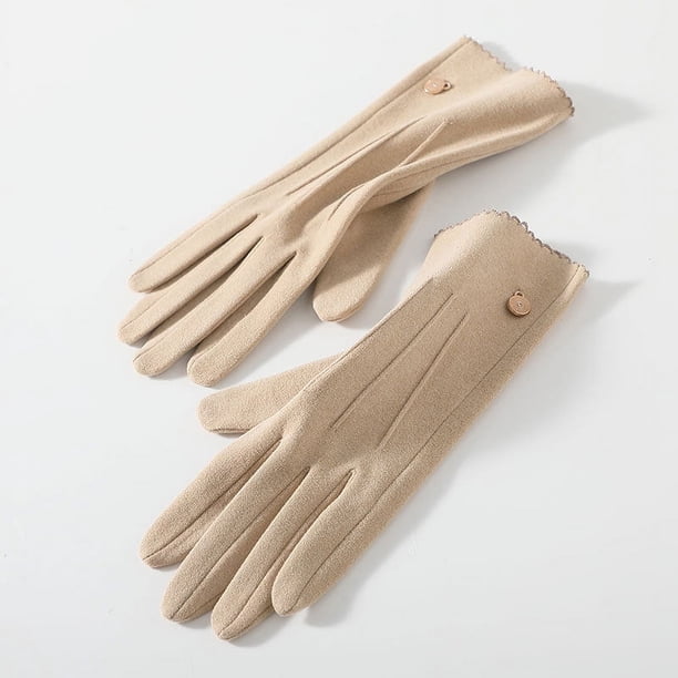 Guantes cálidos de invierno para mujer, para ciclismo al aire libre, deportes, equitación, pantalla táctil gruesa, guantes cálidos de invierno