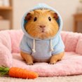 thumbnail image 4 of 1 sudaderas con capucha cálidas de invierno para mascotas, ropa de exterior para animales pequeños, conejito, gatito, bebé, conejillo de indias, sudadera de Cosplay,Rosa, 4 of 7