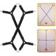 thumbnail image 1 of Cross Over Style Sheet Fasteners (black 2 Pieces), Adjustable Long Sheet Strap, Suitable For Heavy-duty Sheet Clips, Fitted Sheets, And Sheets On All, 1 of 5