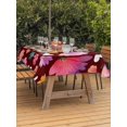 thumbnail image 3 of Outdoor Tablecloth with Umbrella Hole for Patio/Picnic/Party/Camping, Pink Flowers Waterproof Table Cloth Rectangle Table Cover Washable, Spring Watercolor Love Heart Floral Brown (60"x 120"), 3 of 9