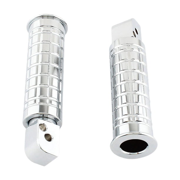 2x Estriberas para motocicleta Estriberas Mantenimiento de motocicleta Reposapiés Pedales para Frente plateado