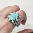 thumbnail image 5 of Arizona Turquoise Mans Ring, Natural Turquoise Ring, December Birthstone, Silver Jewelry, 925 Silver Ring, Birthday Gift, Heavy Mens Ring, Eagle Claw Design, Stylish Ring, Christmas, Signet Ring, 5 of 8
