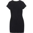 thumbnail image 2 of Vestido de manga corta para mujer, casual, básico, entallado, playera, mini vestidos Negro - CH Negro - CH Xishao ropa, 2 of 2