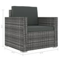 thumbnail image 5 of vidaXL Patio Furniture Set 8 Piece Patio Sectional Sofa with Table Poly Rattan, 5 of 23