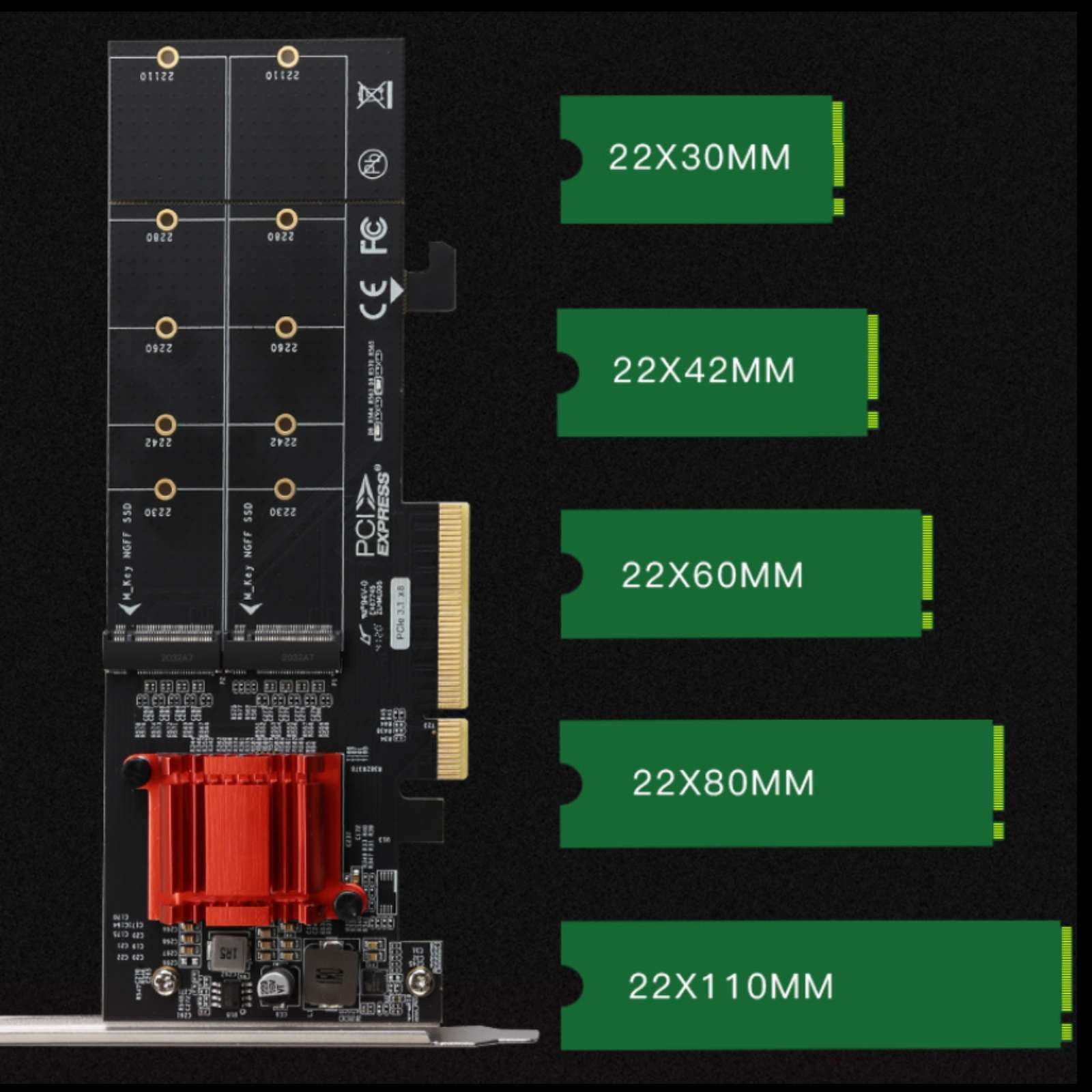 ASMedia ASM2812 Dual M.2 PCIe Adapter Seamless Integration with Modern Motherboards for High-Speed Storage Demands