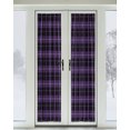 thumbnail image 2 of Purple Black Buffalo Check Blackout Curtains, French Door Curtains for Door Window, Farmhouse Modern Plaid Privacy Drapery for Patio/Sidelight Doors, 1 Panel with Tieback, 54 x 72 Inches, 2 of 6