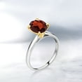 thumbnail image 4 of Gem Stone King 925 Silver and 10K Yellow Gold Red Garnet Solitaire Engagement Ring for Women | 2.13 Cttw | Oval 9X7MM | Gemstone January Birthstone (Size 8), 4 of 4